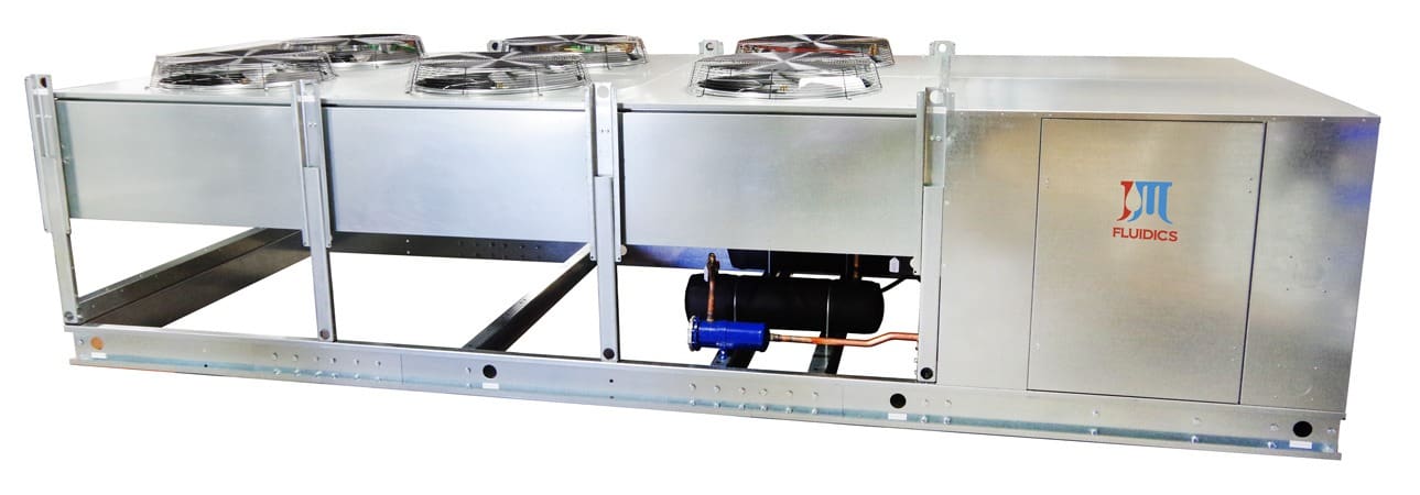 Air-cooled process chiller model PZA91M Side View