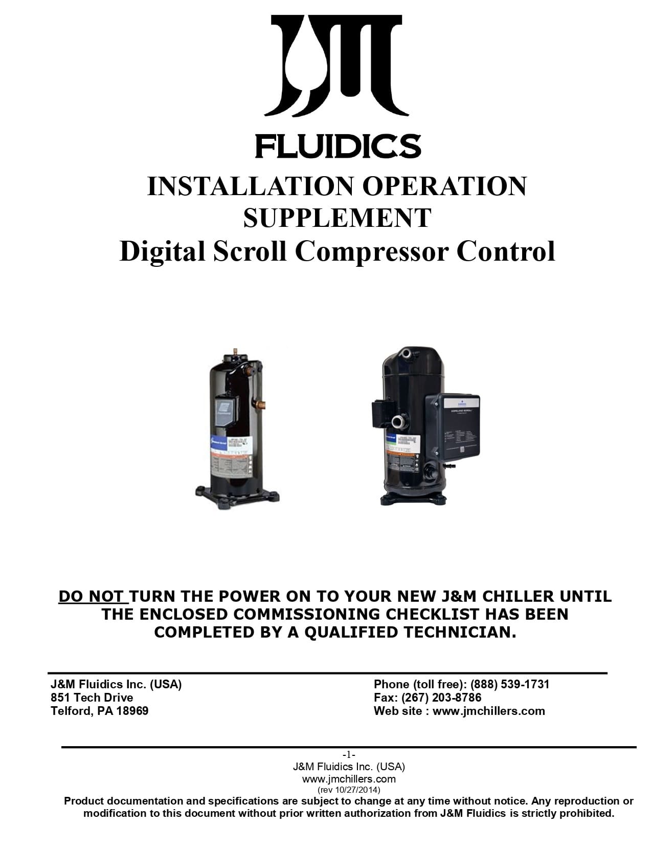 Digital Scroll Installation Manual