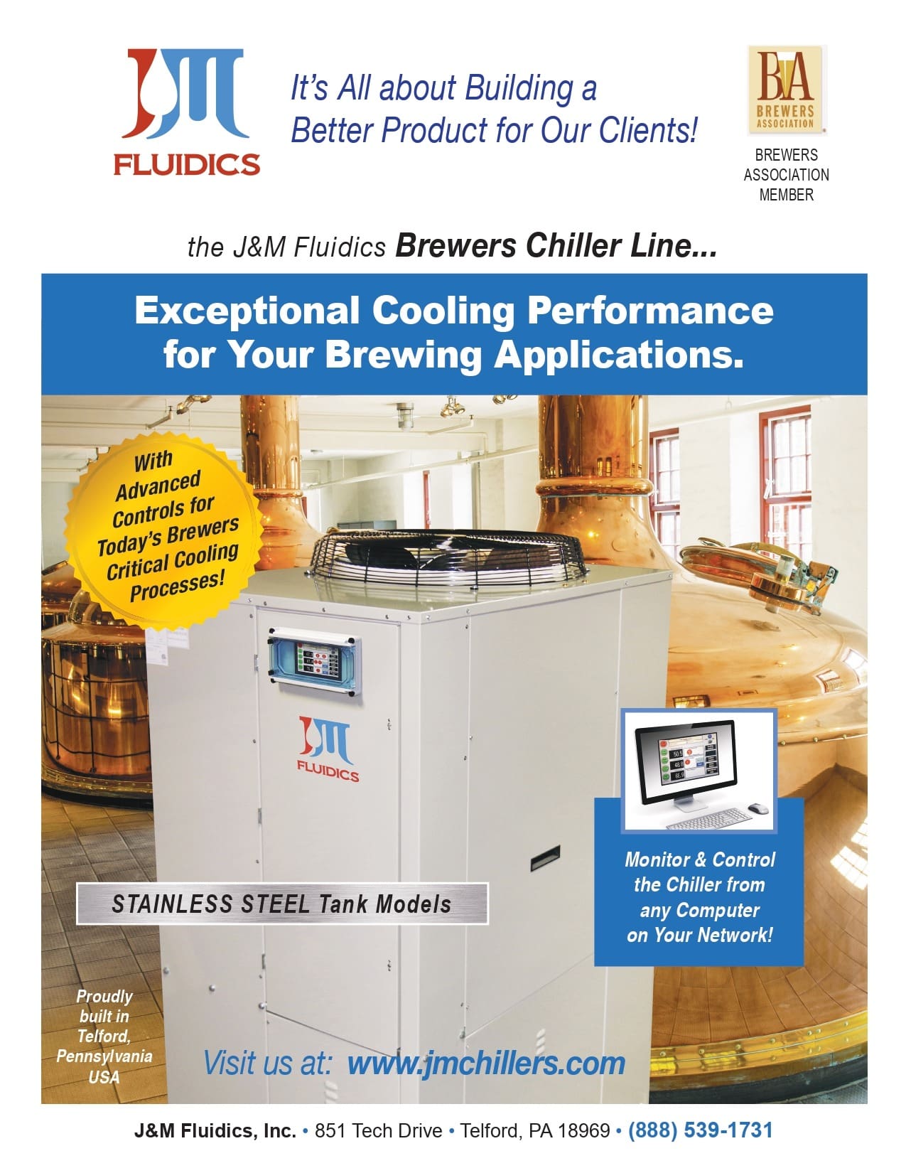 J&M Fluidics Brewers Chiller Line