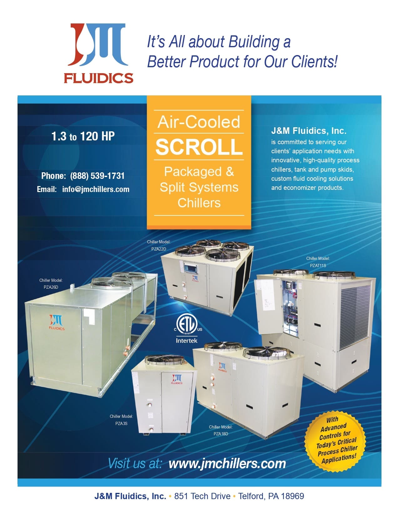 Download Center Air-Cooled Packaged & Split System Scroll Chillers Brochure