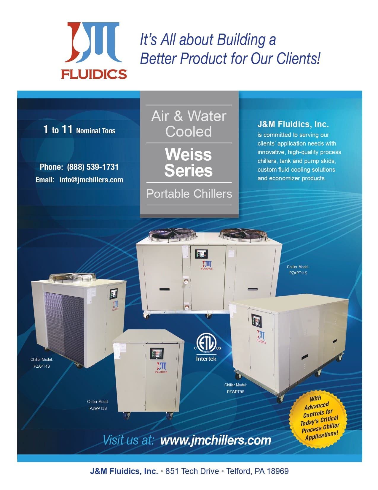 Weiss Series Air & Water Cooled Scroll Portable Chillers